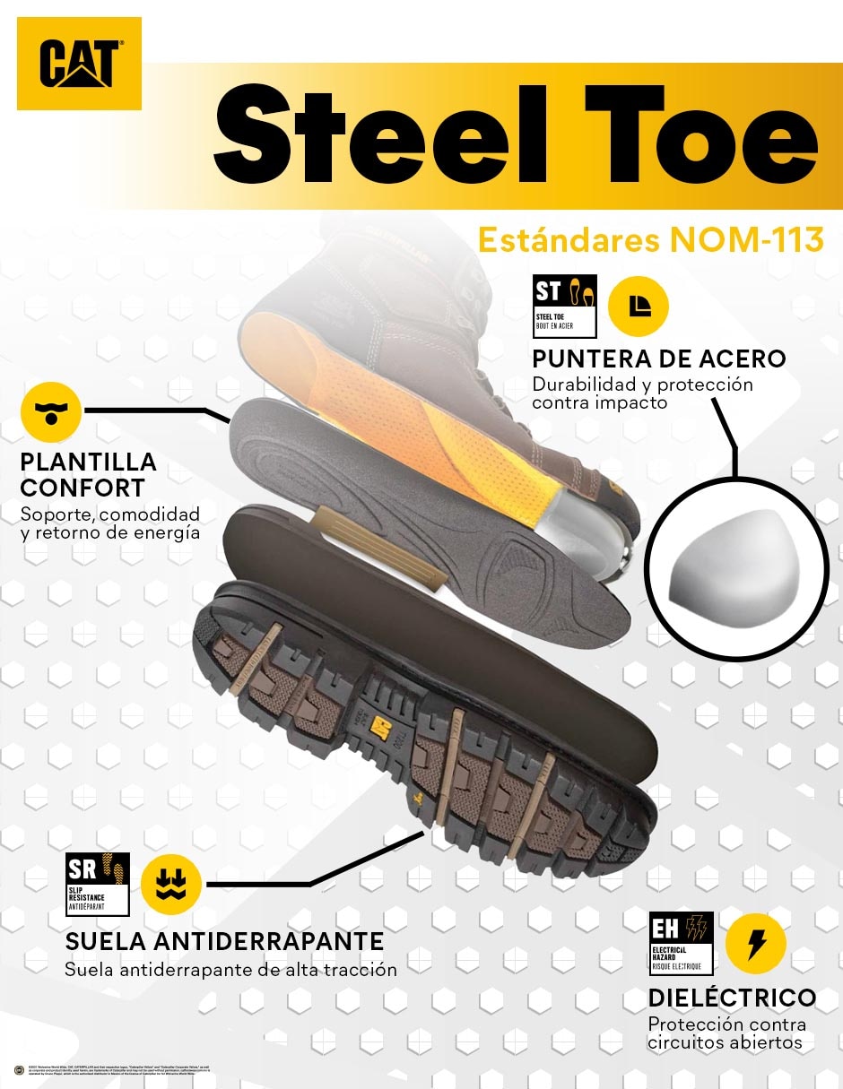 Tenis de piel Caterpillar Invader ST para hombre
